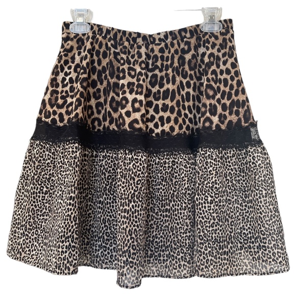 MICHAEL Michael Kors Dresses & Skirts - MICHAEL Michael Kors Animal Print Elastic Band Waist Tiered Ruffle Hem Skirt New